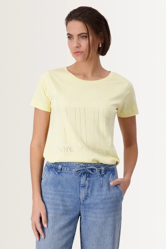 Katoenen T-shirt strass-details Monari