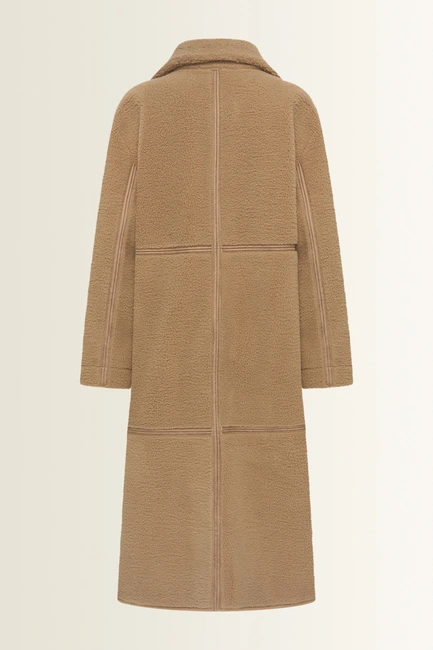 Keerbare jas in faux shearling en suedine look MAURA