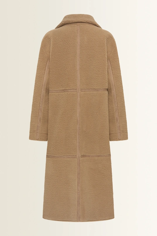 Keerbare jas in faux shearling en suedine look MAURA