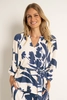 Kimono-blouse met aquarel bloemenprint