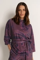 Kimono-blouse met aquarel bloemenprint