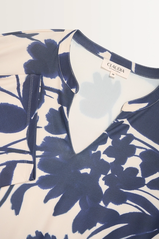 Kimono-blouse met aquarel bloemenprint