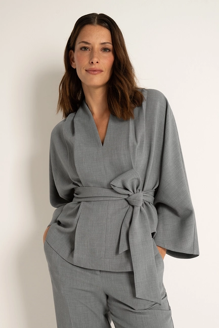 Kimono-blouse met ceintuur