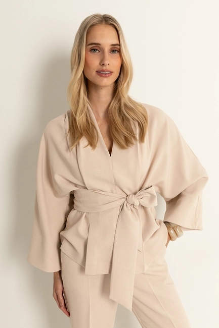 Kimono-blouse met ceintuur