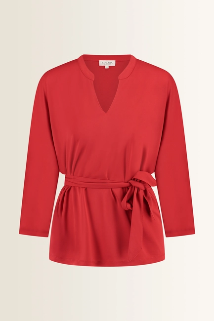 Kimono-blouse met strikceintuur