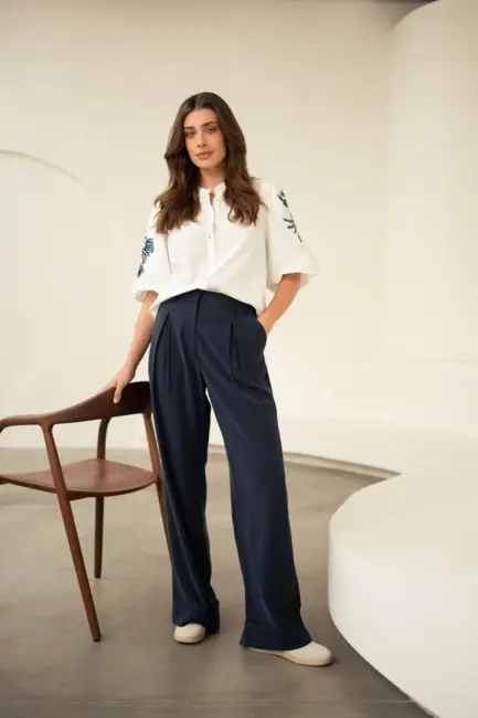 Klassieke pantalon in viscoseblend