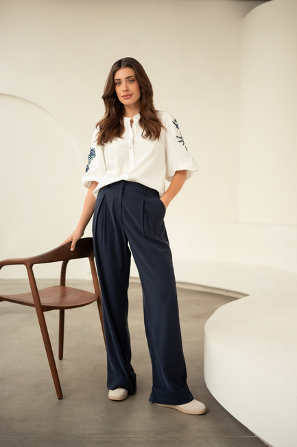 Klassieke pantalon in viscoseblend