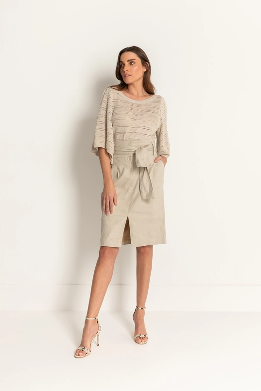Kokerrok met hoge taille