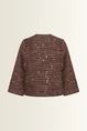 Kort jacquard jasje in tweed-look