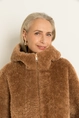 Kort keerbaar jack met faux fur en suedine look MAURA