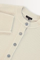 Kort ribvest in zachte wolblend