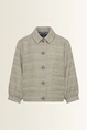 Kort tweed jasje met pofmouwen