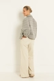 Kort tweed jasje met pofmouwen