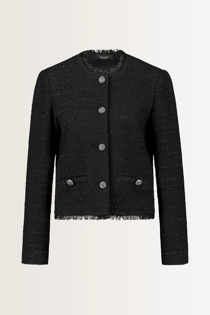 Kort tweed look jasje