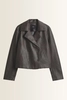Korte blazer met matte leerlook Neala Someday