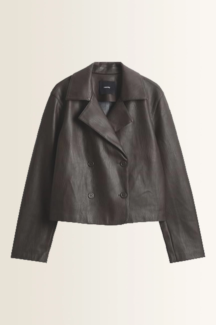 Korte blazer met matte leerlook Neala Someday