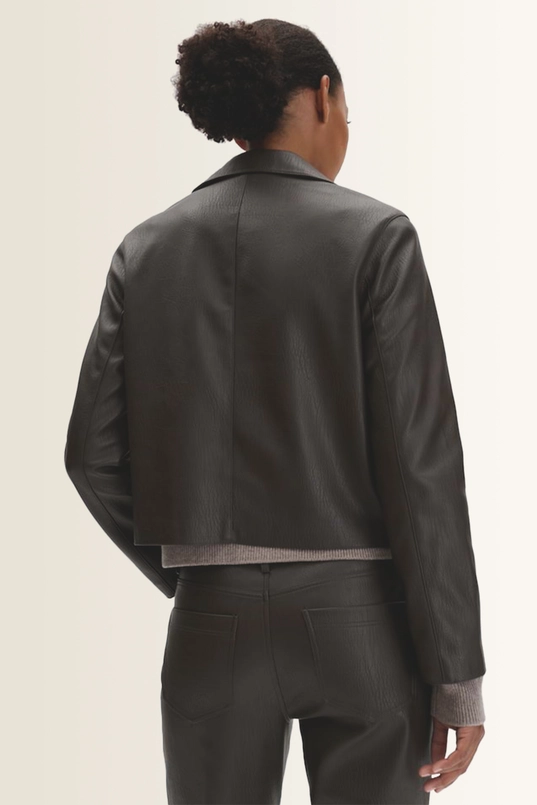 Korte blazer met matte leerlook Neala Someday
