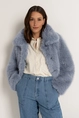 Korte jas van zachte faux fur MAURA