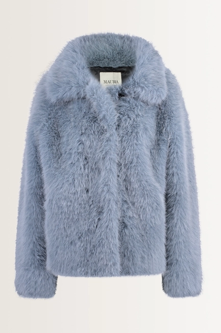 Korte jas van zachte faux fur MAURA