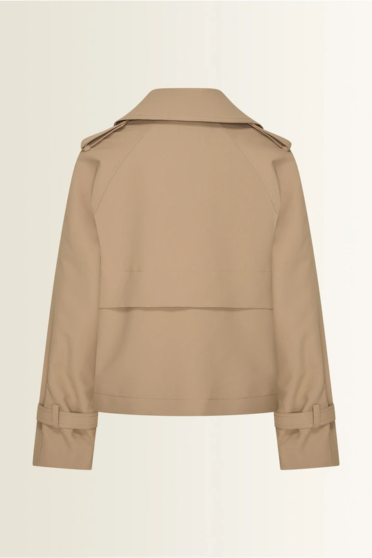 Korte trenchcoat met dubbele knopenrij Maura