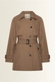 Korte trenchcoat met stormflap Maura