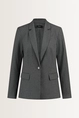Krijtstreepblazer met steentjes