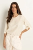 Lace-look blouse bladpatroon