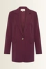 Lange blazer in viscosemix
