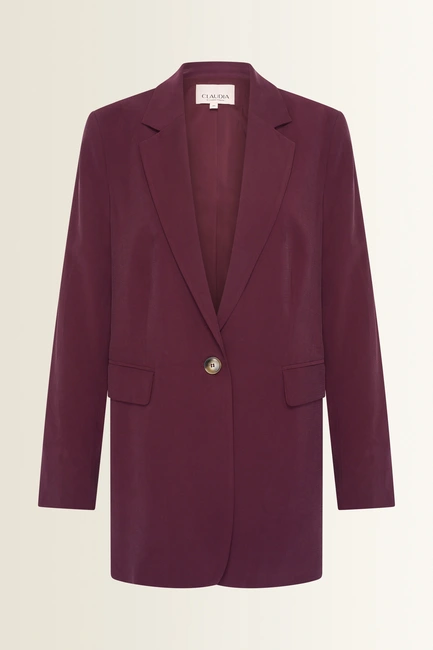 Lange blazer in viscosemix