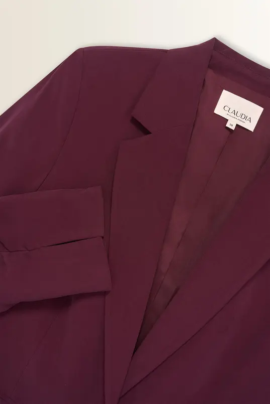 Lange blazer in viscosemix