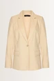 Lange blazer linnenstructuur