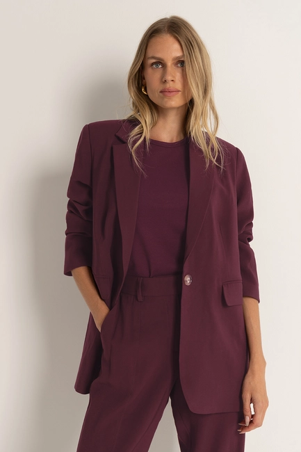 Lange blazer met klassieke snit