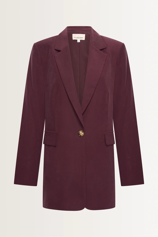 Lange blazer met klassieke snit