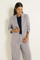 Lange blazer met krijtstreep