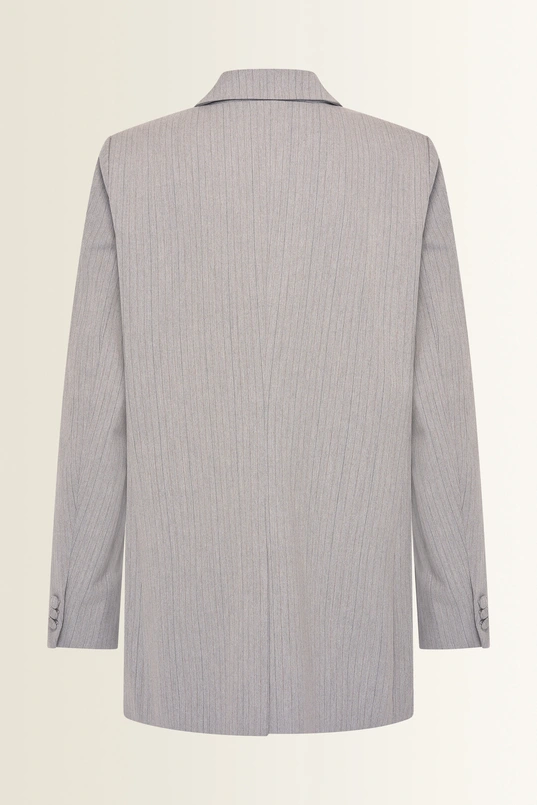 Lange blazer met krijtstreep