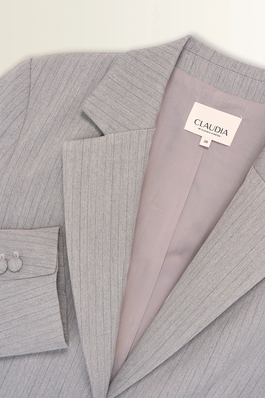 Lange blazer met krijtstreep