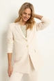 Lange blazer met subtiele textuur