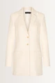Lange blazer met subtiele textuur