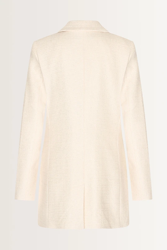 Lange blazer met subtiele textuur