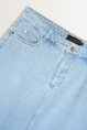 Lange denimrok rafelzoom