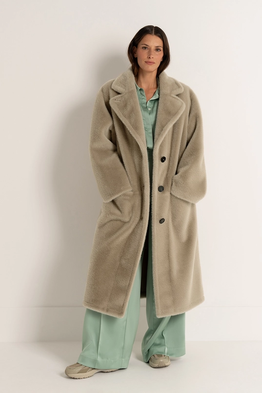 Lange faux fur jas MAURA