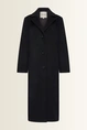 Lange mantel in wolmix met klassieke reverskraag MAURA