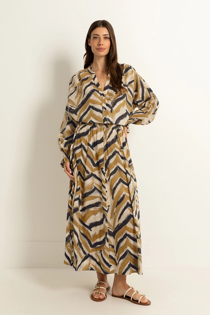 Lange rok met grafische print