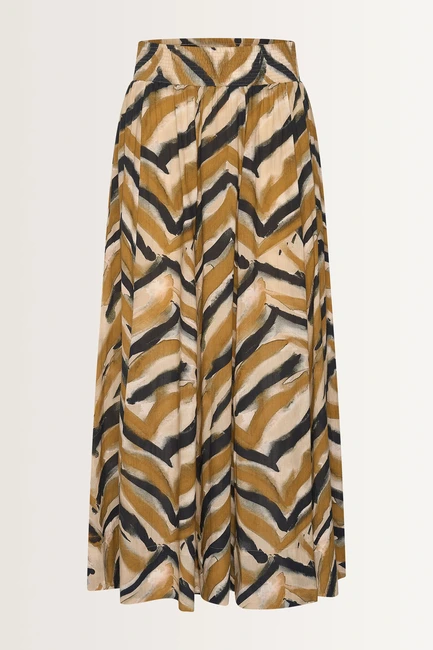 Lange rok met grafische print