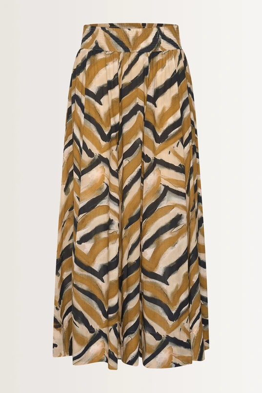 Lange rok met grafische print