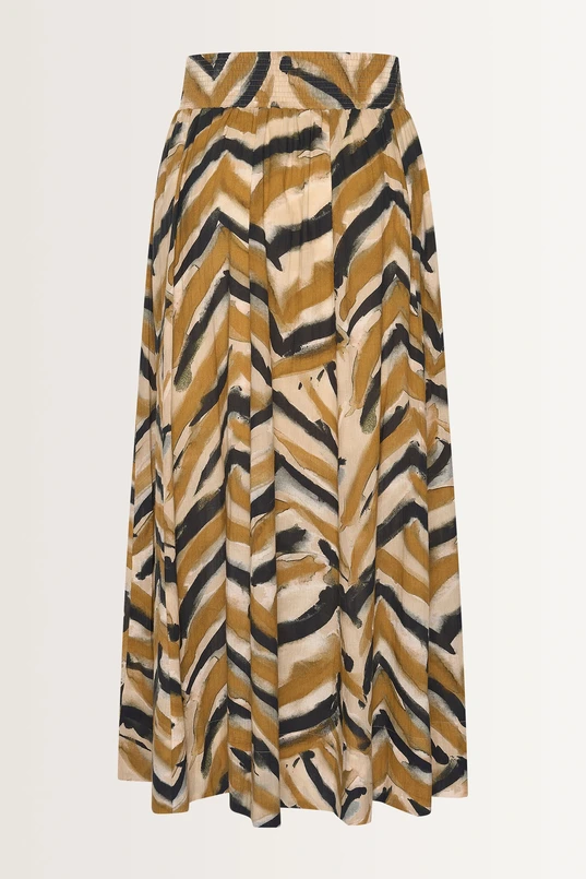 Lange rok met grafische print