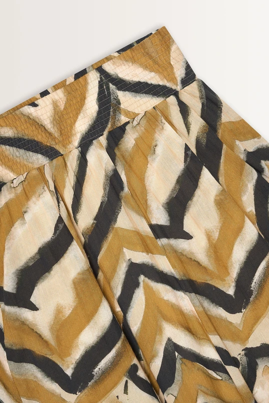 Lange rok met grafische print