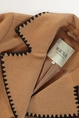 Lange wollen mantel met festonstiksels MAURA
