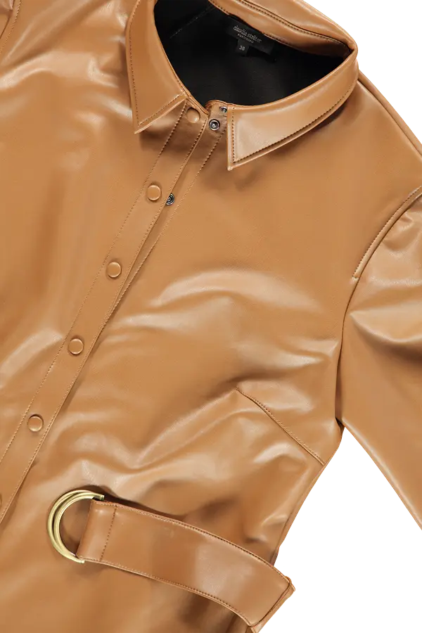Leatherlook blousejurk Claudia Str ter