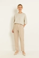 Leerlook broek met ceintuur